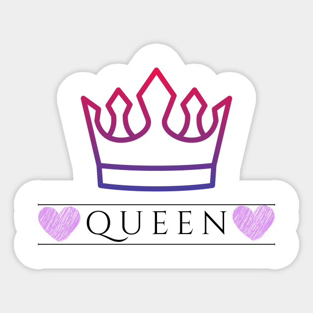 Queen purple, Queen pink, Queen Sticker by BabyAtlantis